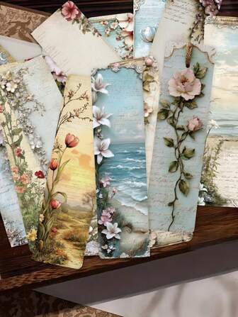 30pcs Vintage Landscape Bookmarks Highly Attractive Beautiful Reading Book Page Labels Diary Notebook Decorative Markers Personalized Creative Cards Paper Bookmarks,School Supplies,Back To School