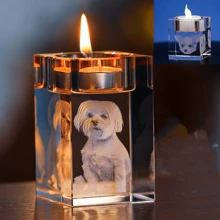 1pc Personalized Photo 3d Crystal Ball , Customized 3d Holographic Photo Etched Inside The Crystal, With Your Own Photo