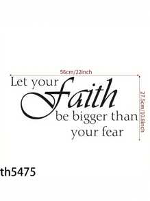 1pc, Faith Bigger Wall Sticker, PVC Self-Adhesive Wall Sticker, Slogan Wall Decor Stickers, Kitchen Decor, Bathroom Decor, Background Wall Decor, Window Glass Decor, For Bedroom Living Room Entrance Decor " Gifts Birthday Graduation Home Decor Bedroom Decor Room Decoration Stuff Living Room Decor House Decor Home Decor Living Room Wall Paper Personalised Stickers
