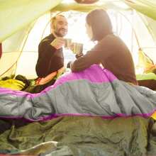 Adult Cold Weather Sleeping Bag Soft Thick Water-Resistant Sleep Bag Pink 23-50℉ - 1 - View 4