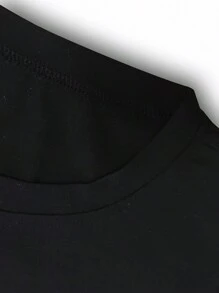 Womens Figure Print Casual T-Shirt - Stylish Crew Neck, Short Sleeves For Spring & Summer - Lightweight, Comfortable Fashion Clothing - màu đen - Xem 3