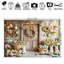 1 Pieza de Pancarta de Pascua de Tela Fotográfica, Tela de Fondo de Pascua Decoración de Ambiente de Fiesta, Decoración de Pancarta de Pascua Decoración de Pancarta de Fiesta de Pascua, 59x39.3 pulgadas/59x39.3 pulgadas/90.6x70.8 pulgadas