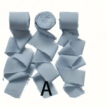 3pcs Chiffon Ribbon Set, For Party Invitation, Polyester Fabric Strips (No Feathers) - Gift Wrapping And Craft Decorative Bows - Multicolor - View 24