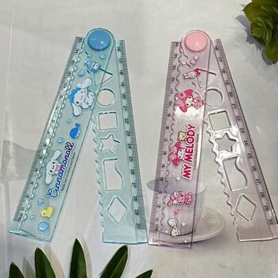 Sanrio Sanrio Hello Kitty Transparent Foldable Ruler - Ideal For School And Office,Back To School