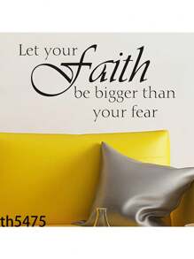 1pc, Faith Bigger Wall Sticker, PVC Self-Adhesive Wall Sticker, Slogan Wall Decor Stickers, Kitchen Decor, Bathroom Decor, Background Wall Decor, Window Glass Decor, For Bedroom Living Room Entrance Decor " Gifts Birthday Graduation Home Decor Bedroom Decor Room Decoration Stuff Living Room Decor House Decor Home Decor Living Room Wall Paper Personalised Stickers