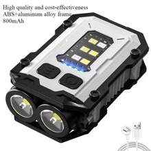 1pc Key Chain Flashlight With Type-C Charging, Outdoor High Brightness, Dual Light Source Strong Light Mini Flashlight