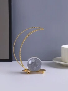 1 套铁架水晶球配玫瑰装饰，适用于餐厅和橱柜展示 - 金色 - 查看 6