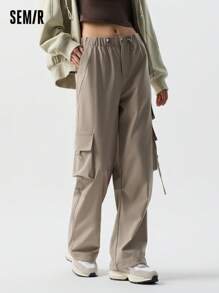 SEMIR 女士抽绳工装裤，高街甜美酷炫风格，阔腿春季长裤