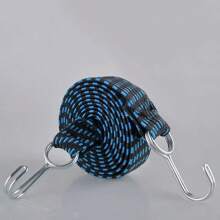 Ganchos elásticos de goma para equipaje de motocicleta, cuerda para bicicletas, lazo para equipaje de coche, correa para portaequipajes, gancho de banda fija, accesorios para coche UROI - Azul - Ver 2