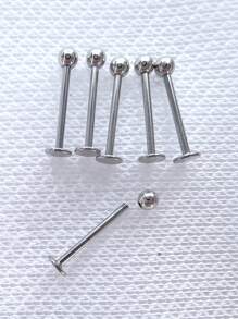 5 件/套 16 克不锈钢尖锥滚珠螺丝设计身体首饰，适用于欧美穿孔装饰，男女皆宜的软骨耳洞