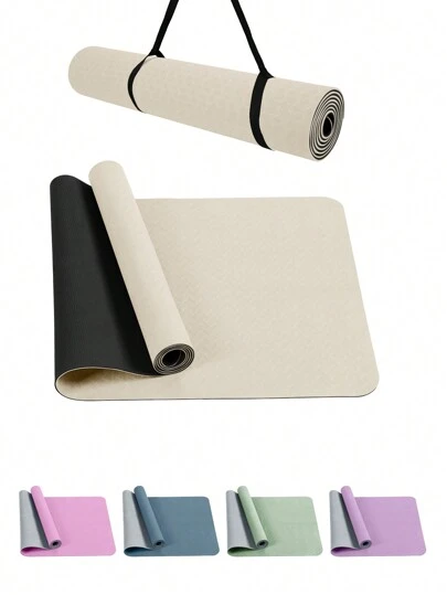 1pc 173*57*0.6cm TPE Yoga Mat For Beginners Exercise, Dancing, Non-Slip & Shock-Absorbing