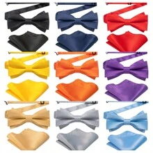 1pc Solid Color Polyester Bow Tie, All Seasons - Multicolor - View 1