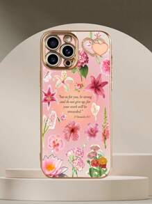 1 st roze TPU galvaniseren Jezus houdt van jou patroon anti-val telefoonhoesje en 1 st roze galvaniseren strass hart telefoonhoesje compatibel met iPhone/bijpassende telefoonhoes/telefoonhoesje met koord/polsband telefoonhoesje/grappig telefoonhoesje/Android telefoonhoesje/telefoonhoesje/telefoonhoesje/OPPO telefoonhoesje/compatibel met iPhone 16 Pro Max