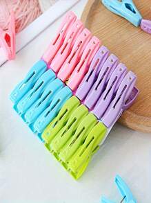 Set de 30 pinzas/broches pesados, anti viento, para colgar ropa, ropa interior, pinzas pequeñas, pinzas plásticas para perchas de vestidos, en colores aleatorios