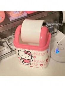 Sanrio 1 PC Menina Coração Desenho Animado Desktop Lixeira Mini Escritório Sala de Estar Casa Quadrado Coleta de Lixo Balde Com Tampa
