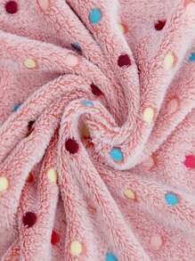 1 bucată pătură pentru câini cu buline albastre, lână corali caldă pentru câini mici până la mijlocii, husă de canapea/pat, uz casnic