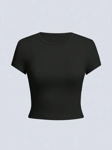 3pcs/Set Women's Summer Solid Color Casual Crop Top - Multicolor - View 5