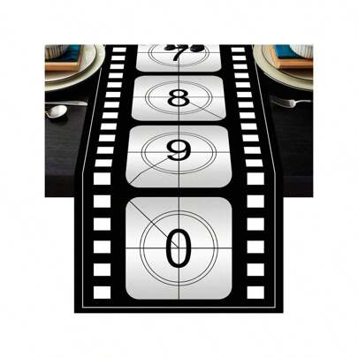 Der rote Streifen Film Tisch Dekoration Tisch Flagge, die rote Streifen Filmabend Tisch Flagge ist geeignet für Heim-Dekoration und Filmabend Party Dekoration Artikel