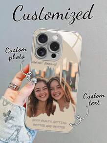 1pc Customized Ramadan Design Full Coverage Phone Case With High Definition Printed Photo On Glass & Metal Coating, Compatible With Iphone 16/16 Pro/16 Plus/16 Pro Max