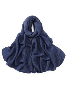1 einfarbiger silberner Seiden-Schal, luxuriöser Damenkopftuch, geeignet für Al-Adha, täglicher Gebrauch, simpler Hijab-Schal Schal Schleier Kleidung