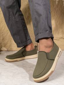Men's Fashion Canvas Slip-On Casual Breathable Walking Shoes