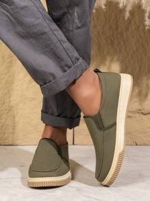 Men's Fashion Canvas Slip-On Casual Breathable Walking Shoes