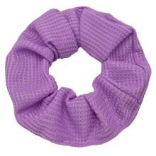 7 pièces Chouchous de couleur unie violette, Ensemble d'accessoires de liens pour cheveux de haute qualité et élégants pour femmes