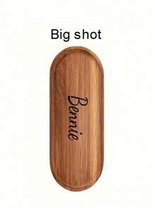 1pc Customized Wooden Tray - Elegant Design Perfect For Coffee Table Desserts, Cakes And Snacks | Ideal Choice For Restaurants And Kitchens,Delicate Romance,Chic Design - Wood Color - View 9