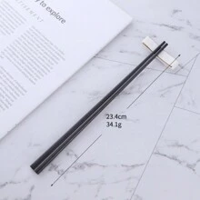 1 Pair Custom Personalized Monochrome Iridescent Lettering Stainless Steel Chopsticks, Convenient For Travel, Gatherings, No Storage Case Only Chopsticks,Multi-Functional,Durable,Ornamental,Reusable,Adorable,High-Quality,Cute,Modern,Custom,Personalized,Unique,Office,School,Home
