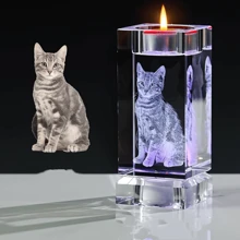 1pc Personalized Photo 3d Crystal Ball , Customized 3d Holographic Photo Etched Inside The Crystal, With Your Own Photo