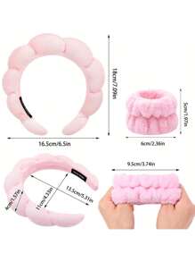 3 bucăți de culoare solidă, în formă de nor, bentiță de catifea, burete, demachiere simplă, spălarea feței, bentită specială, set de brățări, accesorii pentru păr