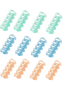 3/6/9/12/15/20/24PCS Colorful Spiral Binder Rings,4/5-Ring Binder Notebook, Plastic Binding Clips,A4/A5/B5 Size, Durable PVC Material -Removable Curl Clips, Suitable For DIY,Loose-Leaf Paper, Office Supplies,Notebooks And Scrapbooks,Back To School,School Supplies
