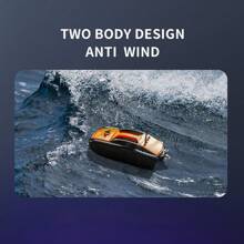MINSHUXI 1.5kg Load Fishing Bait Boat 300m Remote Control Fishing Lure Boat With Dual Motor Key Words - Orange - View 7