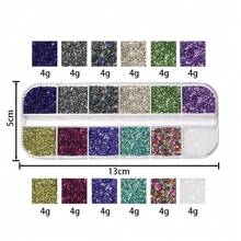 48Grams/Box 12 Colors Crushed Glass Stones Resin Filling Asymmetric Broken Stone For DIY Epoxy Resin Mold Crafts Nail Art Decor