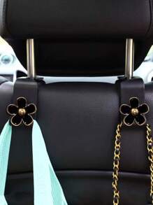 2pcs Car Flower Hooks Car Seat Back Hooks And Storage Items Inside The Car (Hook Direction Is Random)