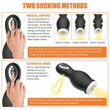 Masturbateur masculin en silicone avec lèvres réalistes, vagin pour un plaisir ultime, 7 modes de succion et de rotation automatiques, intensité réglable pour un jouet sexuel ultime pour homme adulte (noir)