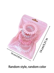 12pcs/6pcs Ladies Elastic Coil Hair Band, Wrinkle-Free Telephone Line Hair Band, Suitable For Thick Hair And Thin Hair Casual Hair Band, Elastic Band-Hair Accessories With Interesting Patterns And Designs, Sweet And Fresh Hair Bands, Durable, Ladies Casual Hair Accessories, Gifts & Photo Props, Spiral Hair Bands, Elastic Coil Hair Bands, Wedding Bride Gifts, Companion Gifts, Bridesmaid Gift Box Decorations, Valentine's Day Party Gifts. Home Bathroom Decor Fall Decor