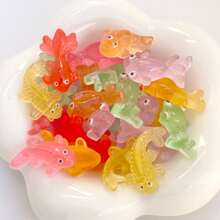 10pcs Mixed Glow-In-The-Dark Small Fish Decorations, DIY Craft Supplies For Scrapbooking, Earrings, Hair Accessories, Jewelry Making, Wedding Decorations - Multicolor - View 7