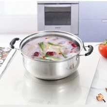 Saucepan Set 12 Pieces /10 Pieces, Stainless Steel Pot And Pan Set, Saucepan With Glass Lids Cookware, Cookware Set Compatible With Induction, Gas And Electric Hobs - Silver - View 3