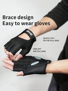 GOUNOD 1 para rękawiczek gimnastycznych z pełną ochroną dłoni i półpalcami z silikonowymi rękawiczkami sportowymi do jazdy na rowerze do podnoszenia ciężarów, treningu fitness