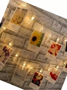 1set Photo Clip String Lights, LED Fairy Lights Clamp String, Suspend Photos, Battery Powered, For Bedroom, Wedding, Holiday, Party Decor, Gift Garden Lights Garden Decor Wedding Decor Room Decor Gifts Birthday Graduation