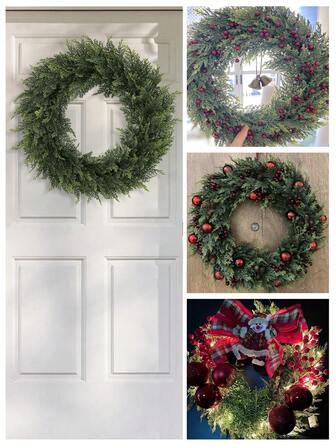 1/2pcs Artificial Cedar Garland,Artificial Plant,Artificial Flower,Simulation Plant,Valentine's Day Decoration Arrangement,41 Cm/16.14 Inch,Green,PE Material,Spring And Summer Decoration,Wedding Decoration,Graduation Ceremony,School Dormitory Office Decoration,Outdoor Gathering Event Holiday Birthday Party Decoration,Home Entryway Hotel Dining Room Living Room Bedroom Wedding Banquet Kitchen Garden Decorations,Four Seasons Decoration