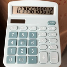 Calculator 12-Bit Dual Power Small Portable Student Accounting Solar Calculator Financial Calculator