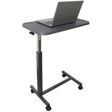PEPE - Overbed Table With Wheels Sturdy Frame Disabled Table For Eating Over Chair Table Adjustable Hospital Table Overbed With Wheels Bedside Table For Eating In Bed - Grey1 - View 6