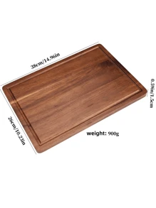 1pc相思木砧板背凹菜板家用户外实木切菜板果蔬肉类厨房切菜板面包甜品切菜板