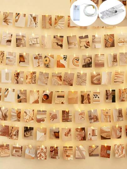 1pc 1/2/3/4/5/10M Home Decor Photo Clips Light String,Indoor Bedroom Photo Decor Wall Decor Fairy Light, Wedding Decor, Children's Room Wall Decoration, Party Holiday Decorations LED Lights,Valentine's Day Decorative Light String,Christmas Decoration Light String