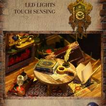 Jeu de construction du château de Poudlard - Puzzle 3D, maison de poupée miniature DIY, décoration de chambre, artisanat en bois, cadeau d'anniversaire