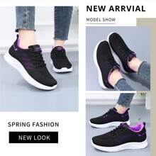 Chaussures de marche pour femmes, chaussures de gym, tennis, Baskets - chaussures de sport glissantes pour le travail, chaussures de course athlétiques confortables et respirantes, Baskets décontracté à grande largeur
