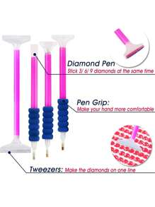 Diamond Art Tool Set, Multi-Functional Tool Set, Including Storage Box, Dot Pen, And Roller, Suitable For Beginners