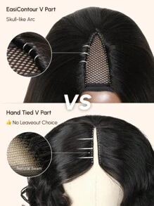 UNice Wig EasiContour Seamless Edge Kinky Curly V Part Wig With Elastic Drawstring Upgrade U Part Wig Beginner Friendly Wigs No Leave Out Hand Tied Glueless Wigs Protective Style Wear Go Wigs For Women Unice Hair